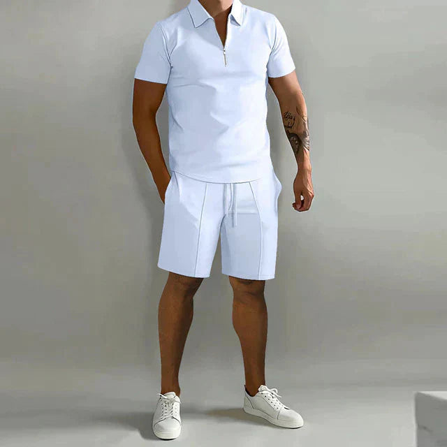 NATHAN | Ensemble de polo et short de luxe pour homme