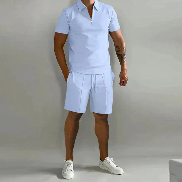 NATHAN | Ensemble de polo et short de luxe pour homme