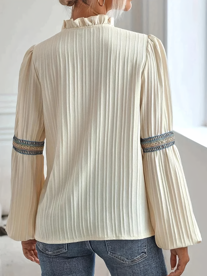 Blouse Élégante Susanne avec Manches Bouffantes Pour Femme