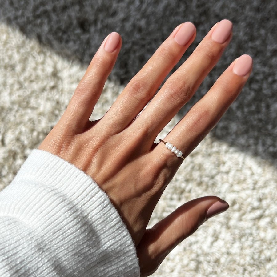 Bague Classique Élégante avec Perle Pour Femme